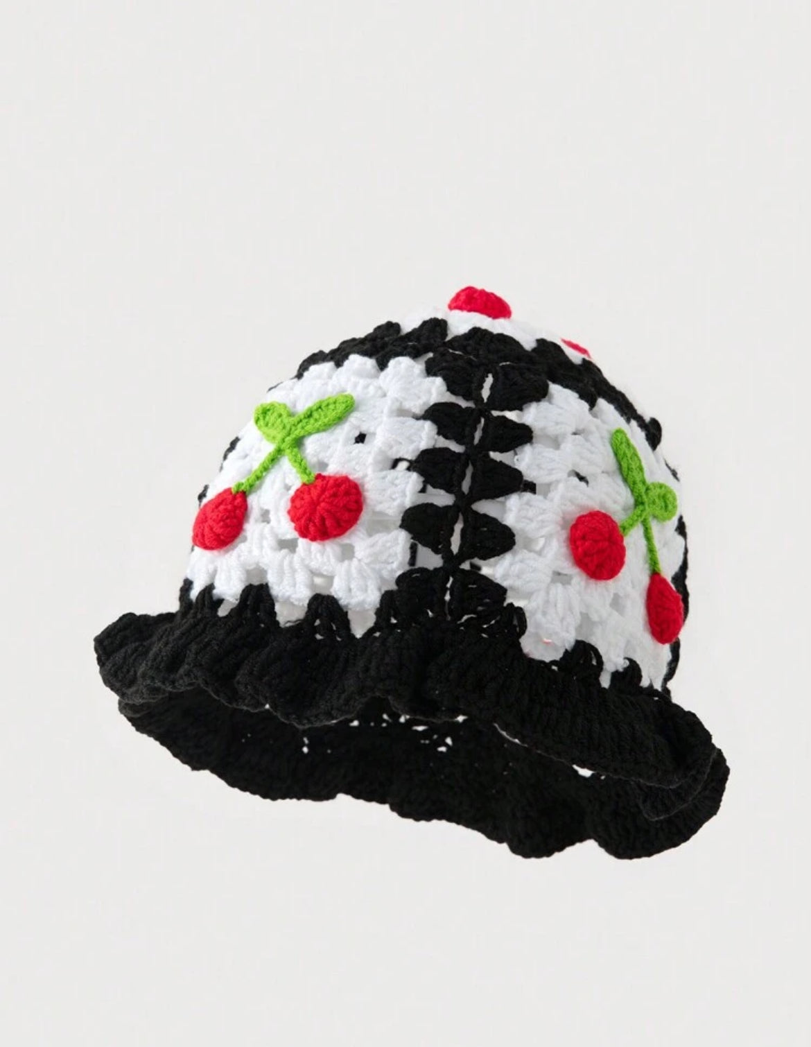 Cherry Crochet Bucket Hat