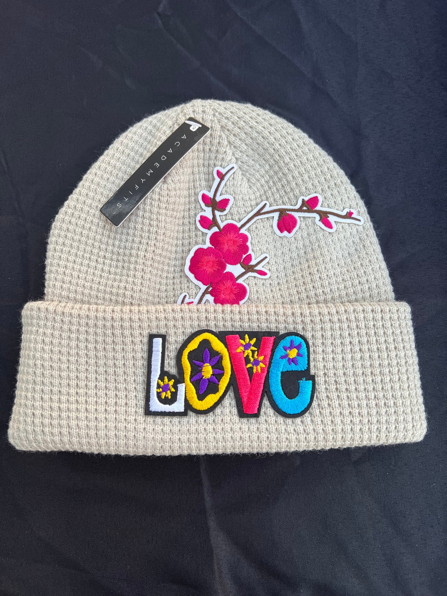 Beige Love Beanie